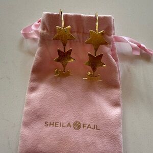 Sheila Fajl Gold Star Hoop Earrings